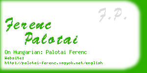 ferenc palotai business card